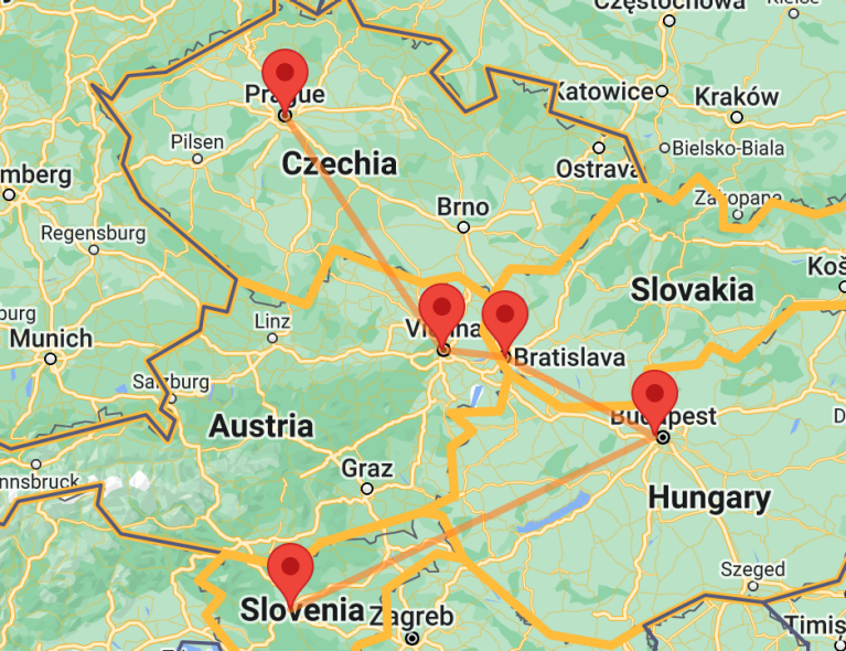 Route der 5 Hauptstädte